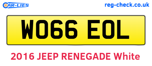 WO66EOL are the vehicle registration plates.