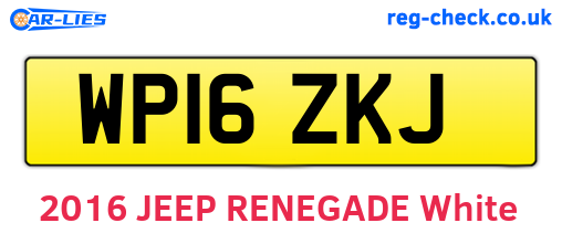 WP16ZKJ are the vehicle registration plates.