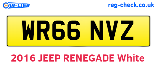 WR66NVZ are the vehicle registration plates.