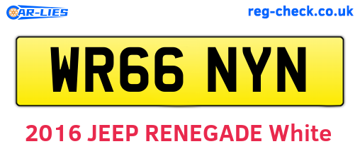 WR66NYN are the vehicle registration plates.