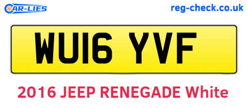 WU16YVF are the vehicle registration plates.