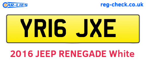 YR16JXE are the vehicle registration plates.