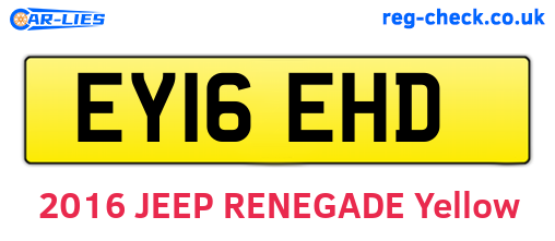 EY16EHD are the vehicle registration plates.