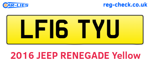 LF16TYU are the vehicle registration plates.
