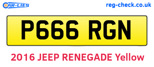 P666RGN are the vehicle registration plates.