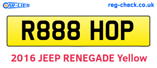 R888HOP are the vehicle registration plates.