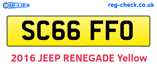 SC66FFO are the vehicle registration plates.