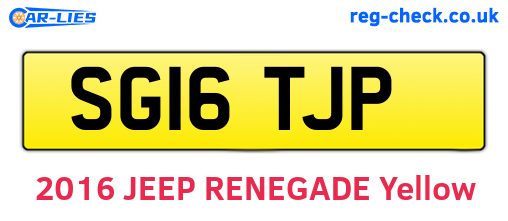 SG16TJP are the vehicle registration plates.
