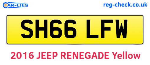 SH66LFW are the vehicle registration plates.