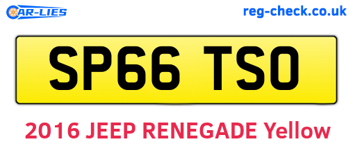 SP66TSO are the vehicle registration plates.