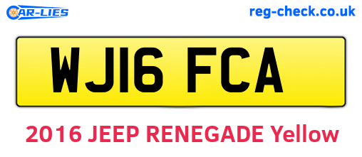 WJ16FCA are the vehicle registration plates.