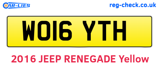 WO16YTH are the vehicle registration plates.