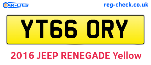 YT66ORY are the vehicle registration plates.
