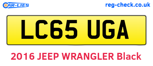 LC65UGA are the vehicle registration plates.