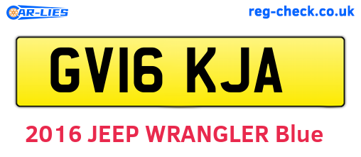 GV16KJA are the vehicle registration plates.