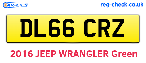 DL66CRZ are the vehicle registration plates.
