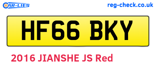 HF66BKY are the vehicle registration plates.