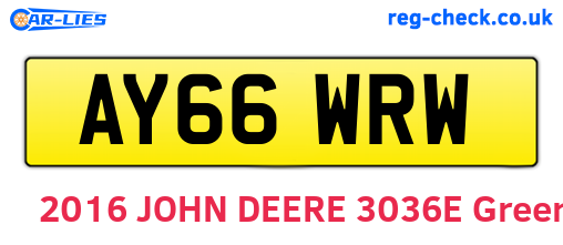 AY66WRW are the vehicle registration plates.