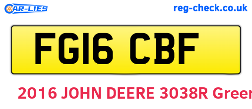 FG16CBF are the vehicle registration plates.