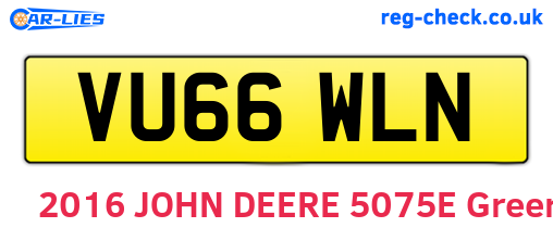 VU66WLN are the vehicle registration plates.