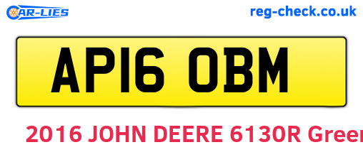 AP16OBM are the vehicle registration plates.