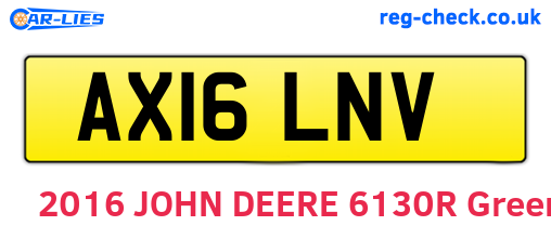 AX16LNV are the vehicle registration plates.