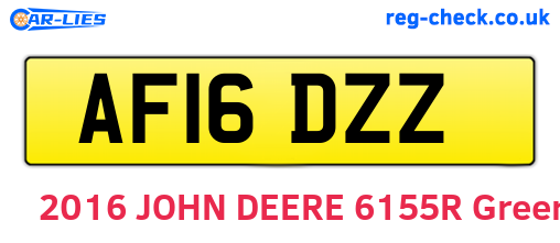 AF16DZZ are the vehicle registration plates.