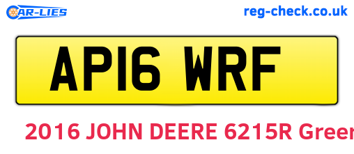 AP16WRF are the vehicle registration plates.