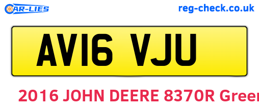 AV16VJU are the vehicle registration plates.