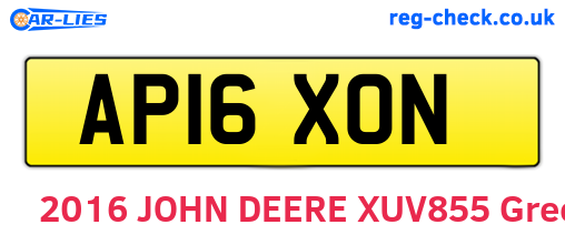 AP16XON are the vehicle registration plates.