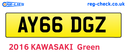 AY66DGZ are the vehicle registration plates.