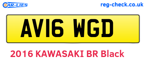 AV16WGD are the vehicle registration plates.
