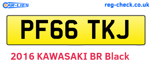 PF66TKJ are the vehicle registration plates.