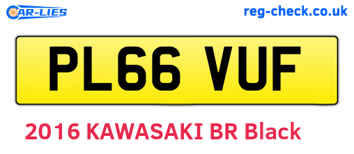 PL66VUF are the vehicle registration plates.