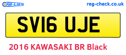 SV16UJE are the vehicle registration plates.