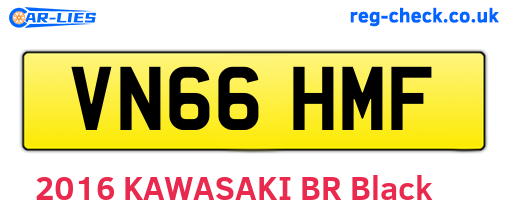 VN66HMF are the vehicle registration plates.