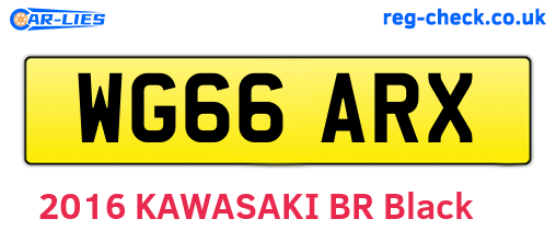 WG66ARX are the vehicle registration plates.