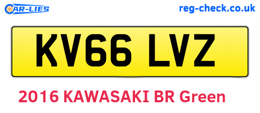 KV66LVZ are the vehicle registration plates.