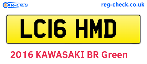 LC16HMD are the vehicle registration plates.
