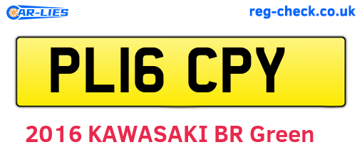 PL16CPY are the vehicle registration plates.