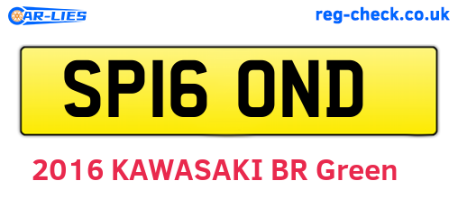 SP16OND are the vehicle registration plates.