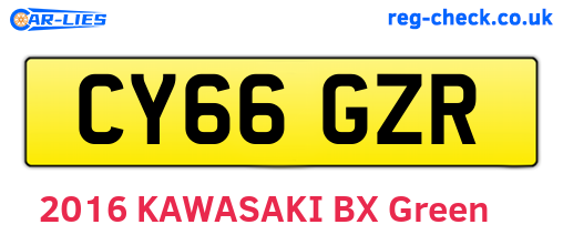 CY66GZR are the vehicle registration plates.