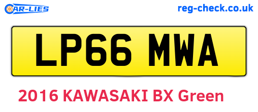 LP66MWA are the vehicle registration plates.