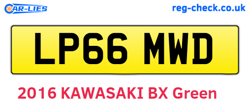 LP66MWD are the vehicle registration plates.