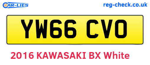 YW66CVO are the vehicle registration plates.