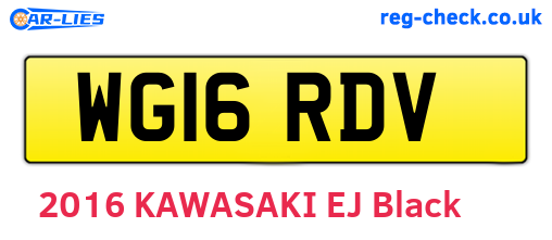 WG16RDV are the vehicle registration plates.