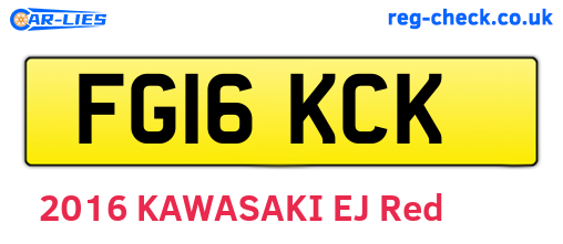 FG16KCK are the vehicle registration plates.