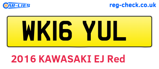 WK16YUL are the vehicle registration plates.
