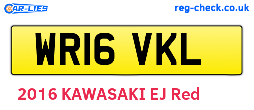 WR16VKL are the vehicle registration plates.