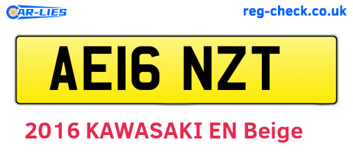AE16NZT are the vehicle registration plates.